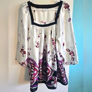 Motherhood Maternity Floral Bohemian Blouse Size XL
